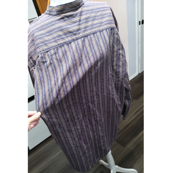 Vintage WAHMaker Frontier clothing Mens shirt XL Striped boho Western cotton USA - Picture 2 of 7